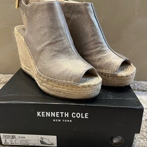 Kenneth Cole Metallic Wedge Espadrilles